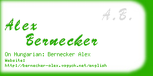 alex bernecker business card